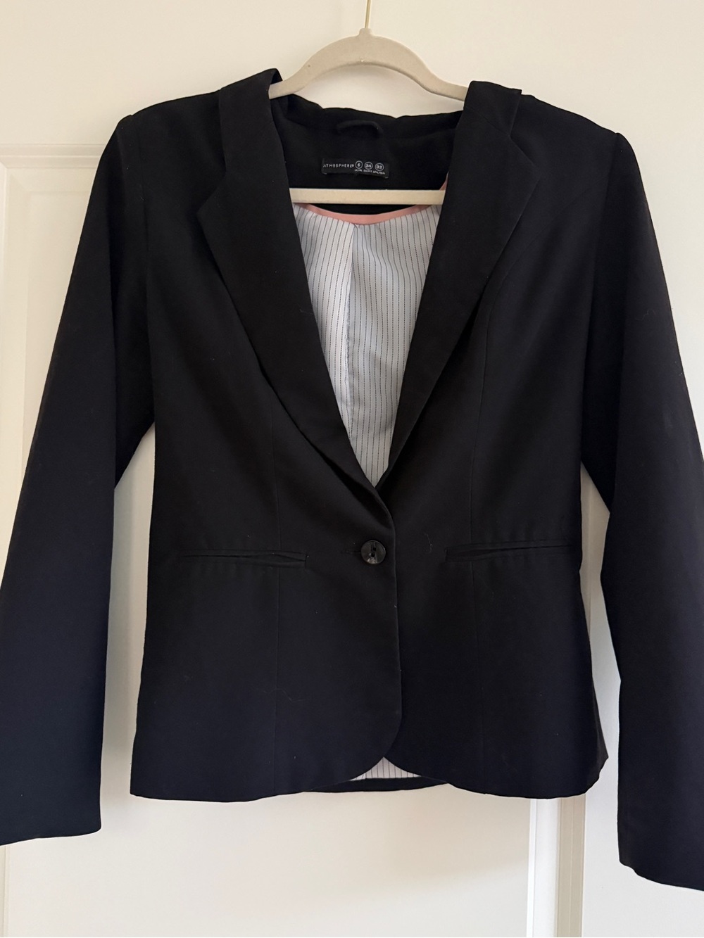 Atmosphere Black Single-Button Tailored Blazer